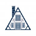 Maison en A en forme de triangle