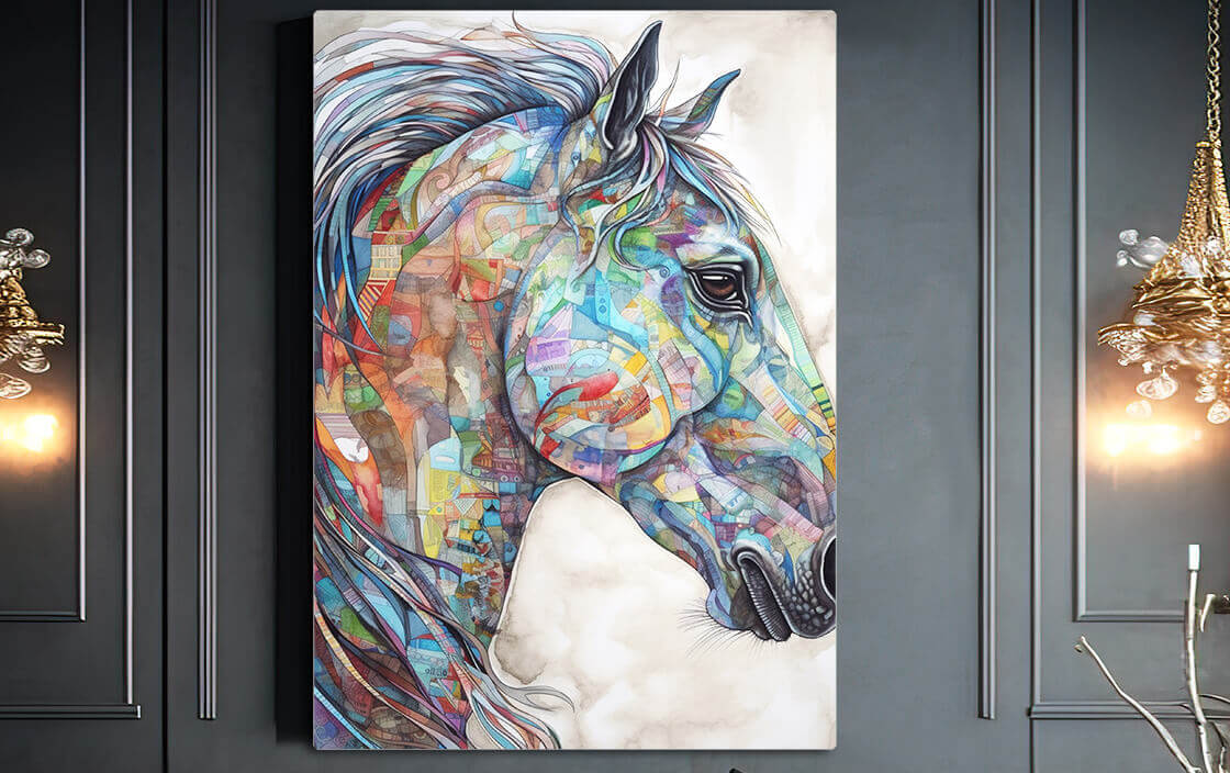 Art moderne peinture cheval